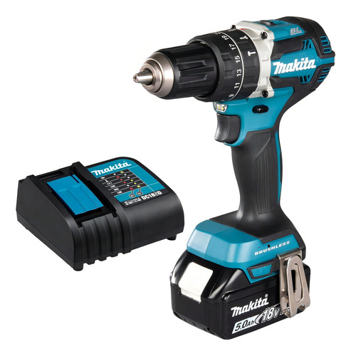 Rotomartillo Inalambrico Makita 1/2 Brushless Dhp484st Color Turqueza/negro Frecuencia 50 62
