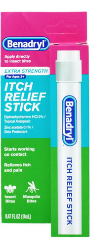 Benadryl Stick Itch Relief 0.47 Oz Alivio Piquetes Mosquito