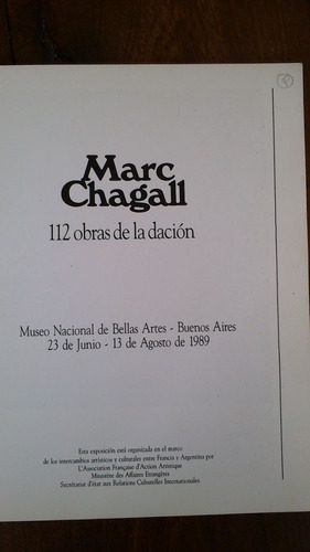 Marc Chagall 112 Obras De La Dación Catálogo