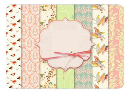 Kit De Papel Digital Shabby Chic Pajaritos Carefree Living