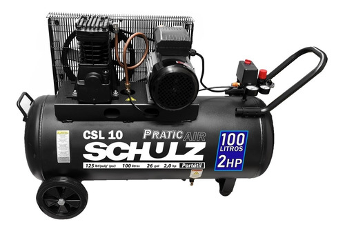 Compresor Schulz Csl-10 100 Litros Pratic 2 Hp 220v 50hz
