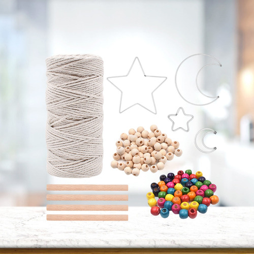 Cordón De Macramé De Madera Suave Trenzado Kit De Accesorios