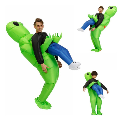 Alien Inflable Traje Traje De Mujer Hombre De Navidad C