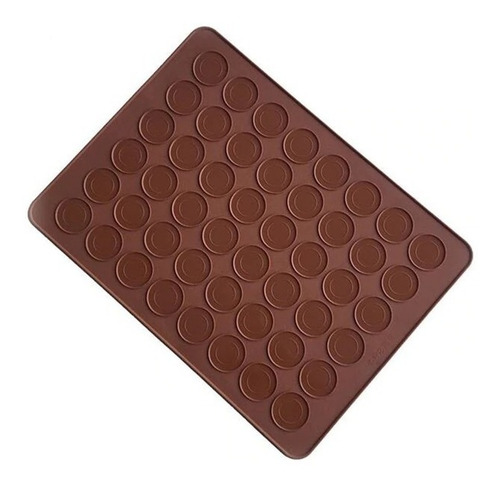 Imagen 2 de 4 de * Molde Tapete Silicon 48 Macarrones Chocolate Gourmet
