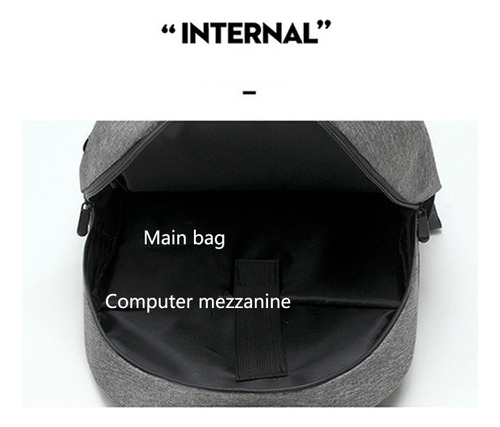 D Mochilas Impermeable Mochila Puerto Usb Set 3pcs