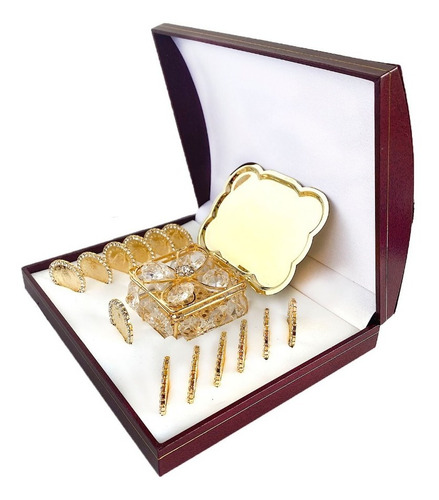 Imagen 3 de 5 de Arras Matrimoniale Con Zirconia Y Baño De Oro De 24k