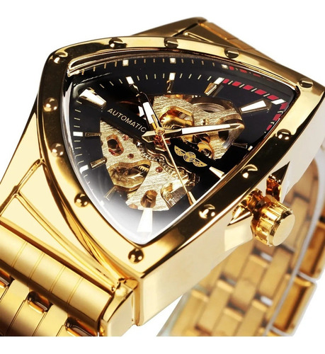 Reloj Esqueleto Automático Triangular For Hombre Winner