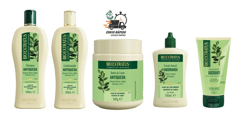 Kit Bio Extratus Antiqueda Crescimento Rápido Jaborandi 500g