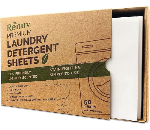 Laundry Detergent Sheets By Renuv Up To 100 Loads Eco Friend