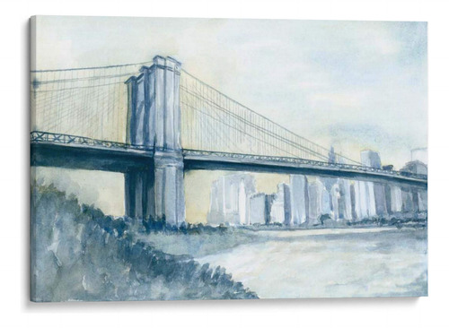 Canvas Lab Cuadro Ciudad Puente I 90x60, Megan Meagher