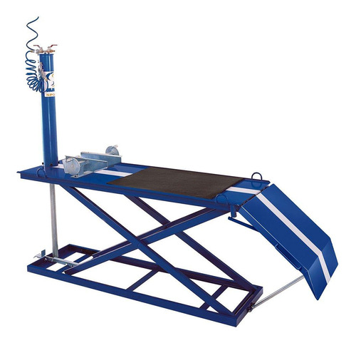 Elevador Pneumático Para Motos 350kg Sp300 Azul/branco