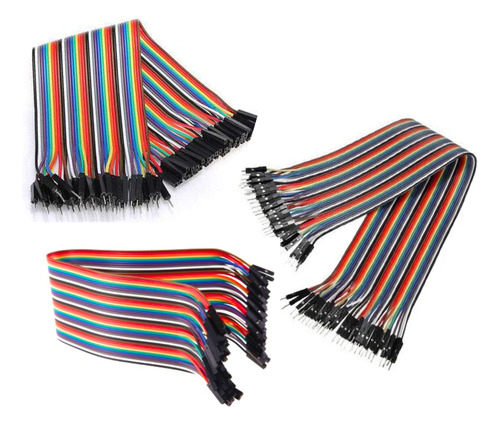 Kit De 120 Cables De 20cm Dupont Para Proyectos Arduino