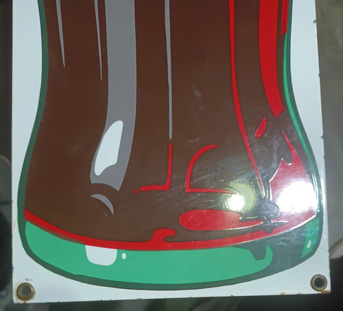 Antiguo Anuncio De Cocacola 80's Porcelanizado Oficial (Usado)