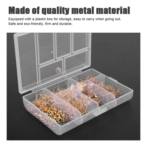 Kit De Fabricación De Pendientes Kc Gold Engastado En Oro