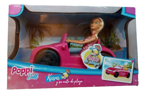 Muñeca Kiara Y Su Auto  De Playa  Poppi Doll