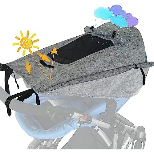 Stroller Sun Shade - Upf 50+ Universal Stroller Cover F...