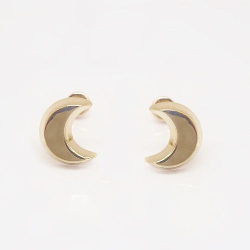 Amor Eterno - Broqueles Luna Basic / Aretes Oro 10k