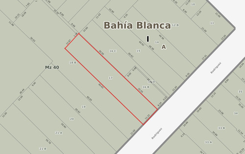 Excepcional Lote Ideal Constructora, Desarrollo Hotelero O Inmobiliario. Rodriguez 66, Pleno Centro Ciudad De Bahia Blanca! 