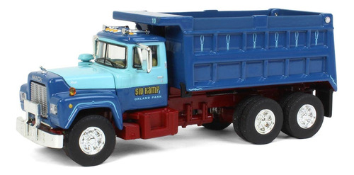 Die Cast Promotions Dcp Camion Volquete Azul Mack R 1 64 Sid