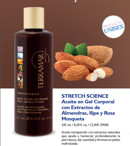 Aceite En Gel Corporal De Almendras Terramar Anti Estrias Almendras