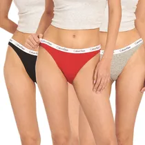 Comprar Pack X3 Tangas Acanaladas Para Mujer Algodón Calvin Klein