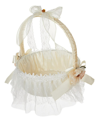 Cesta De Flores Para Boda, Cesta Para Niña De , Ligera, Con