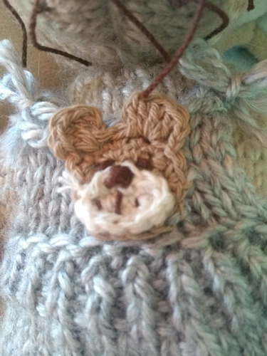 Gato/a Tejida A Dos Agujas Artesanal Ideal Para Bebé
