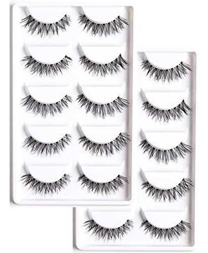 Ajoy 10 Pares Cruz Natural Demi Wispies Pestañas Falsas Tal