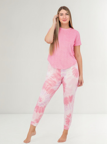 Roudelain Set De Pijama De Dos Piezas Para Dama, Tela Suave