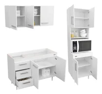 Comprar Combo Cocina Bajo Y Alacena 1.20  + Columna Porta Microonda