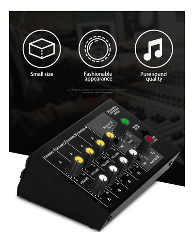 Mixer De Áudio Console De Mixagem De Som 8 Canais Entrada