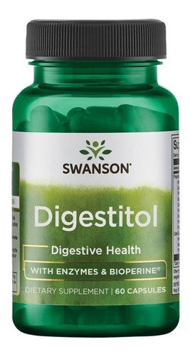 Imagen 1 de 1 de Enzimas Digestivas Swanson Digestitol 60 Caps.-
