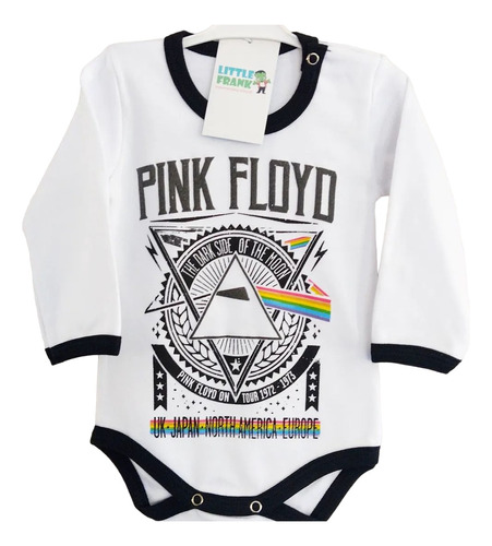 Body Para Bebe Manga Larga Pink Floyd Rock Algodon Premium