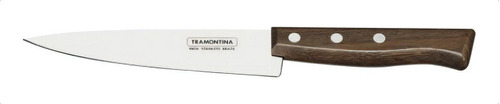 Cuchillo Cocina N8 Tradicional Tramontina Acero Inoxidable Color Marrón Oscuro