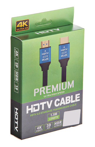Cable Hdmi 1.5 Metros 4k Ultra High Speed