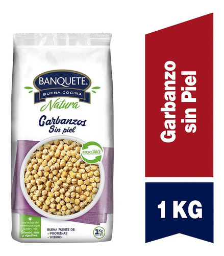 Garbanzos Sin Piel Mediano Banquete 1 Kg  (2 Unidad)super