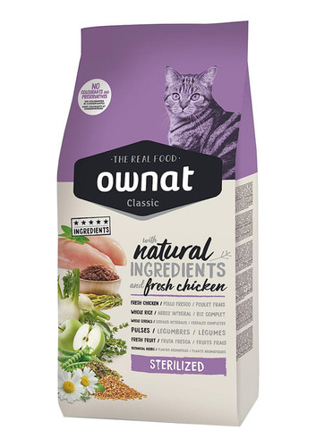 Ownat Classic Para Gatos Esterilizados 1.5kg