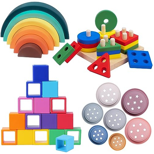Juguetes Apilables De  , Montessori Rainbow Stacker De ...