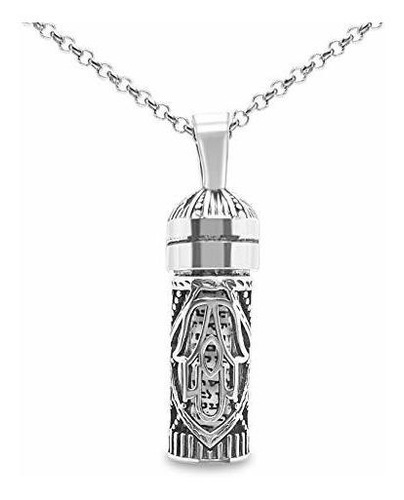 Cadena, Collar Para Hombr Collar Mezuzah Plata Esterlina Hom