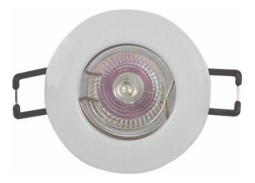 Lámpara Empotrable Estevez Con Foco Mr11 Gu4 Orientable Estructura Blanco