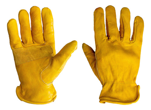 G & F Products Guantes De Cuero Unisex Para Adultos, Amarill