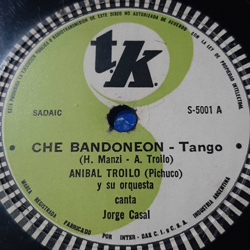 Pasta Anibal Troilo Orquesta Jorge Casal Tk 5001 C251