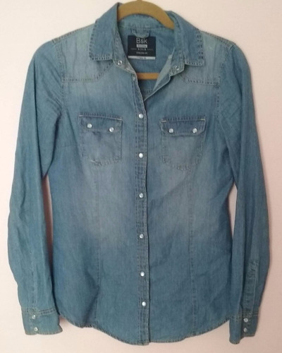 Limpia De Closet - Camisa Bershka Denim Azul S