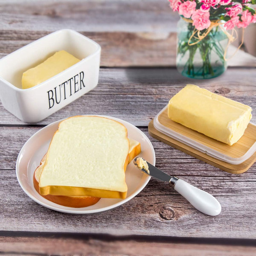 Mantequillera Con Tapa Para Encimera, Soporte De Mantequilla