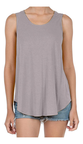 Camiseta Sin Mangas Con Cuello Redondo Para Mujer, Holgada,