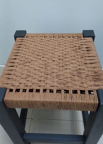 Banco Rústico Trenzado Kraft 50 Cm Espacios Decorados