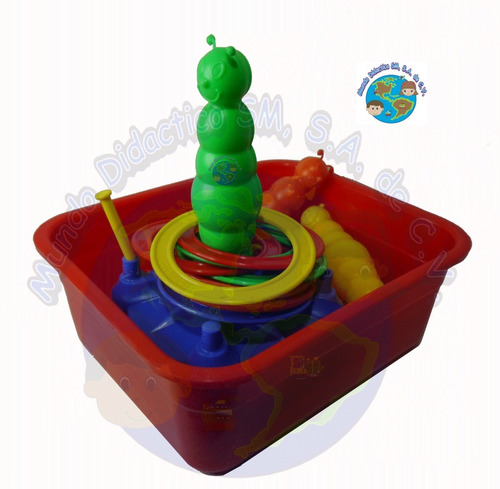 Imagen 1 de 5 de 2037 Gusano Feliz Y Aros -material Didáctico