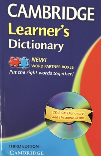 Cambridge Learner's Dictionary With Cd Diccionario Inglés