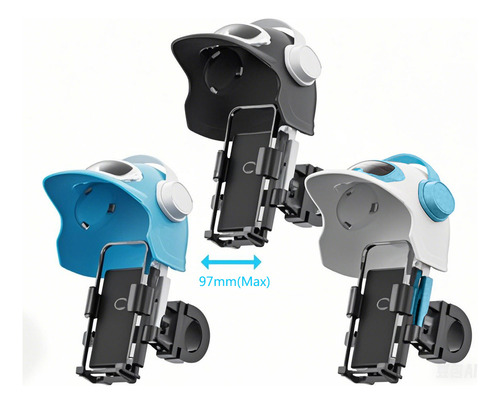 Soporte Para Celular Moto Bicicleta, Porta Móvil Impermeable Negro