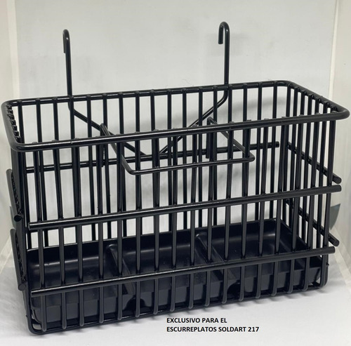 Imagen 2 de 4 de Adicional Cubiertero De Escurreplatos Soldart 04-222 Negro
